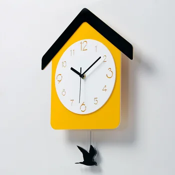 

Creative Simple Wall Clock Cute Cartoon Digital Kids Bedroom Modern Pendulum Quartz Wall Clock Reloj Pared Home Decor DB60WC