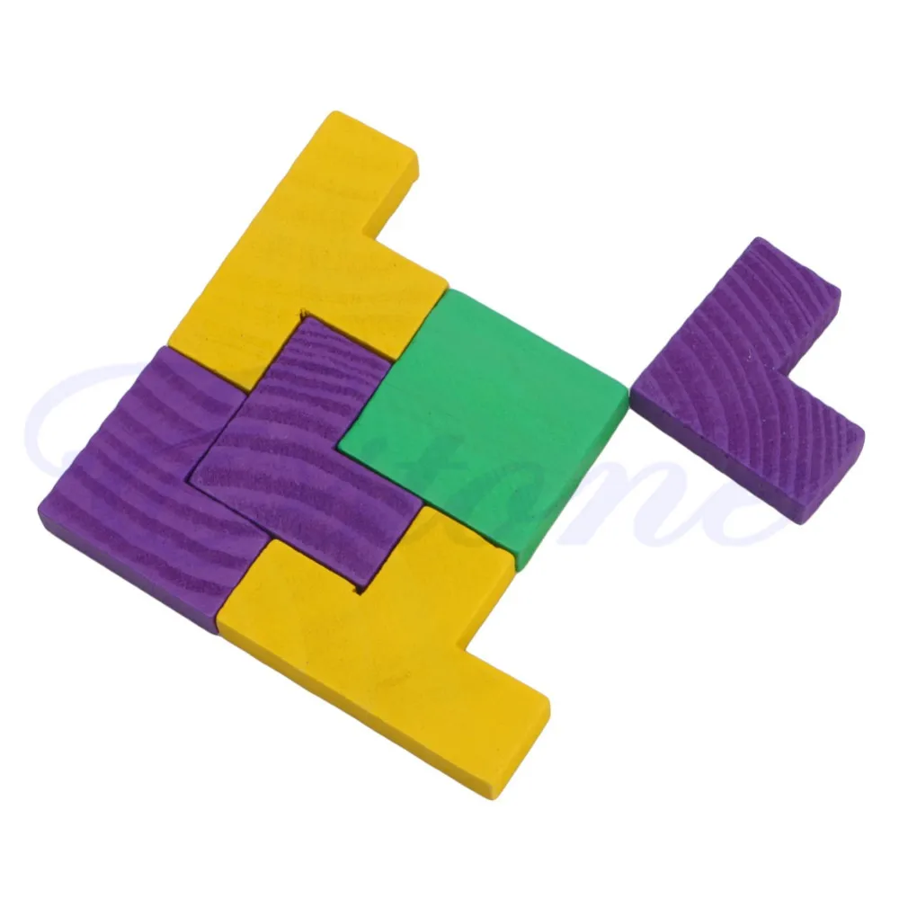 Tangram Головоломка тетрис игра детская деревянная развивающая игрушка JUL24_18