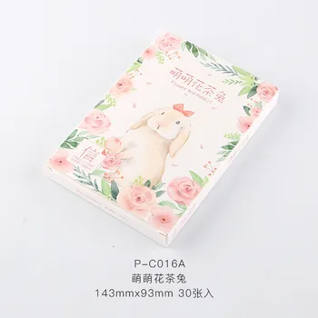 

30 Sheets/Set Cute tea rabbit Postcard/Greeting Card/Message Card/Birthday Letter Envelope Gift Card