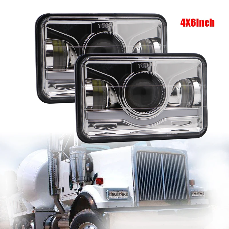 

4"x6" inchLED Headlights LED Light Bulb Crystal Clear Sealed HeadLamp 4x6 inch led headlightDOT Approved