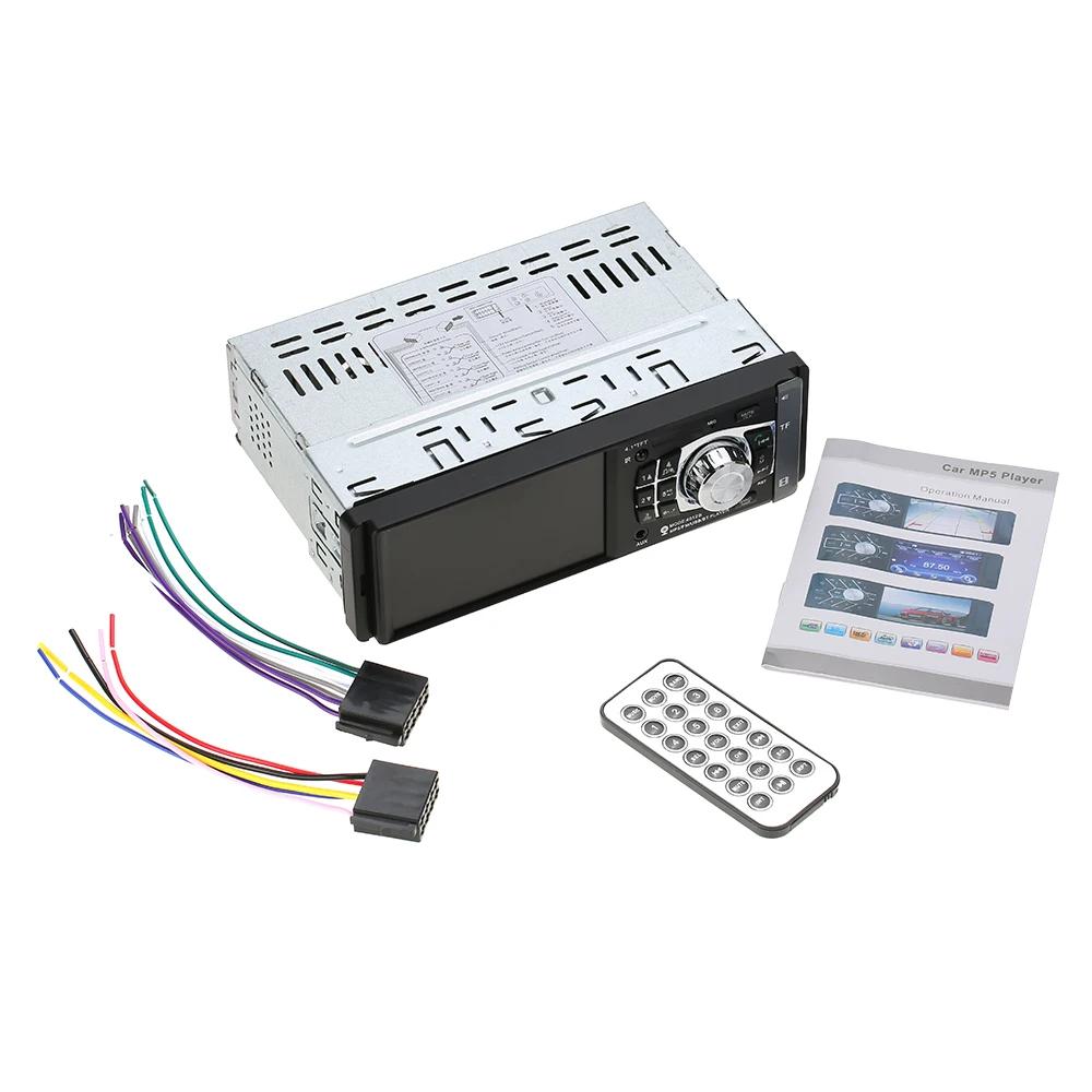 Clearance Universal 4.1" 1 Din Car Audio Auto Radio Stereo MP5 Player FM BT 2.0 Support Rear View Camera USB Steering Wheel Remote Control 21