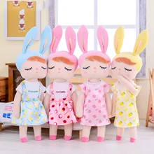 Emmababy peluche en forma de conejo para niños, juguete de felpa con bordado, estilo de dibujos animados, para dormir