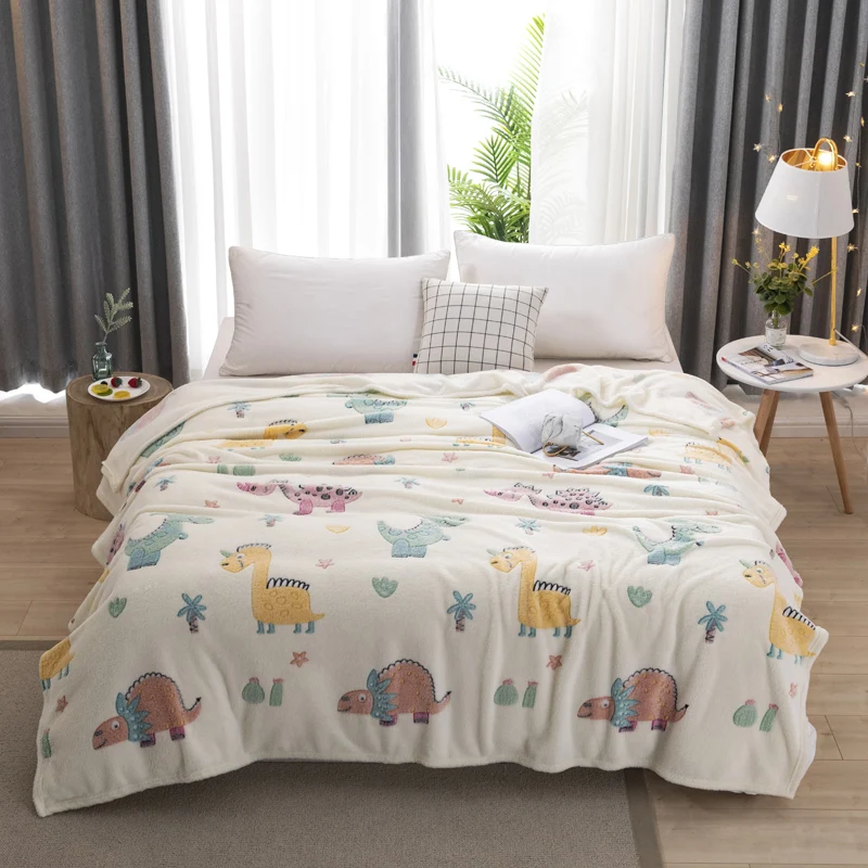LREA polar fleece fabric winter blanket Sheet Bedspread sofa blanket Christmas Gift Dropship