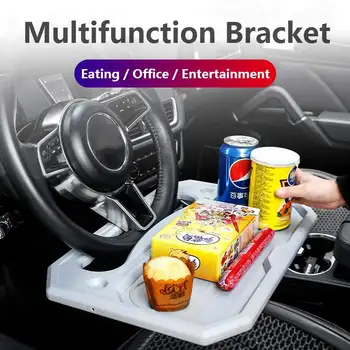 

Car Desk Coffee Holder Laptop Computer Table Steering Wheel Universal Portable Eat Work Drink Seat Tray Goods Auto Accessories