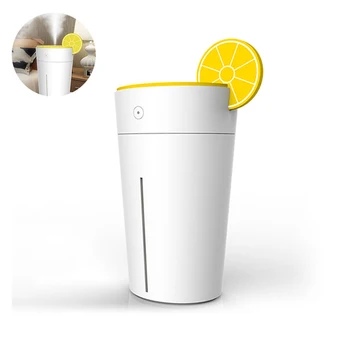 

USB Air Humidifier Ultrasonic 200ml Color Lemon Cup Mini Perfume Sprayer Air Purifier With LED Light Humidificador For Car Home