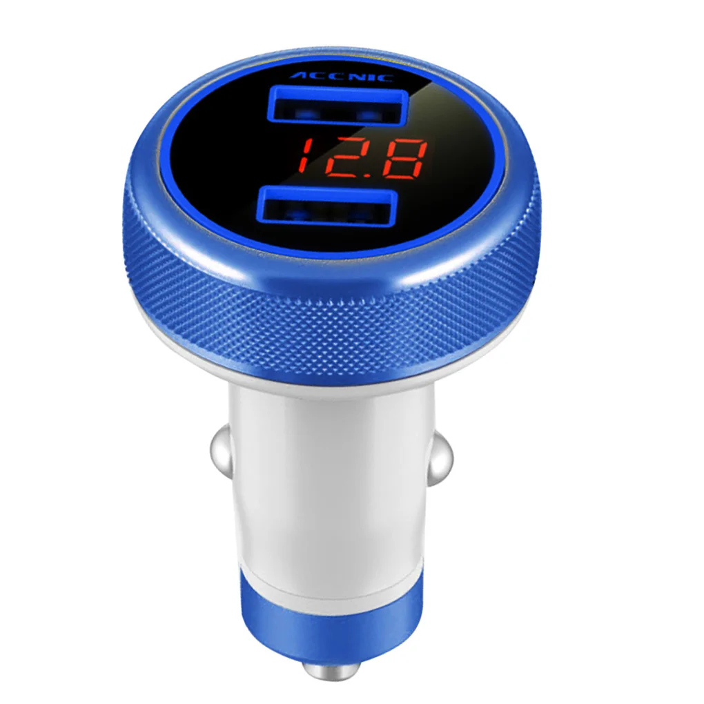 ACCNIC беспроводной fm-передатчик Bluetooth автомобильный двойной USB 3, 2A дисплей напряжения автомобильное зарядное устройство ручная музыка мини mp3-плеер - Название цвета: NO.2