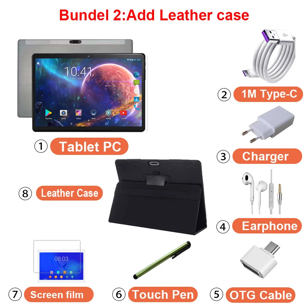 note taking tablet with pen Global Version Cheap 4G Phone 10.1 inch Tablet Android 13MP GPS Gaming PC Tablets Metal Cover Long Life Deca Core Tablet 10 best writing tablet Tablets