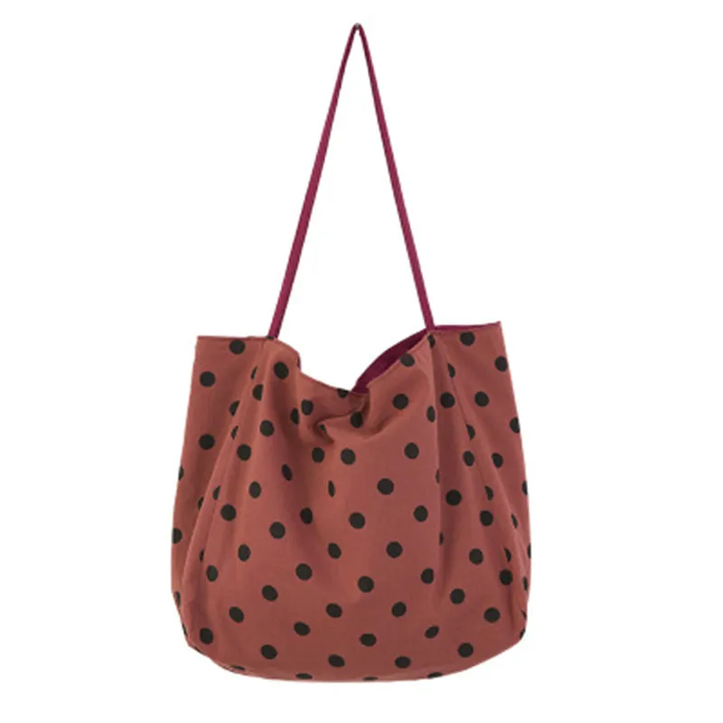 

New Fashion Reusable Shopping Bag Women Handbag Foldable Tote Bag Daily Use Canvas Bag Casual Tote Satchel 3 color
