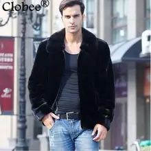 Мужская куртка из искусственного меха зимняя меховая Толстая Шуба Jaqueta Masculina Parkas для мужчин, большие размеры, пальто из искусственного меха енота, собаки D57