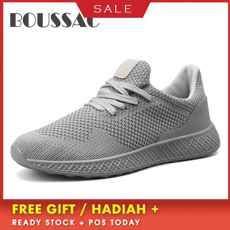

Boussac 39-48 Light Weight Running Shoes For Men Spring Autumn Black Comfortable Anti Slip Male Shoes Outdoor Walking Sneakers