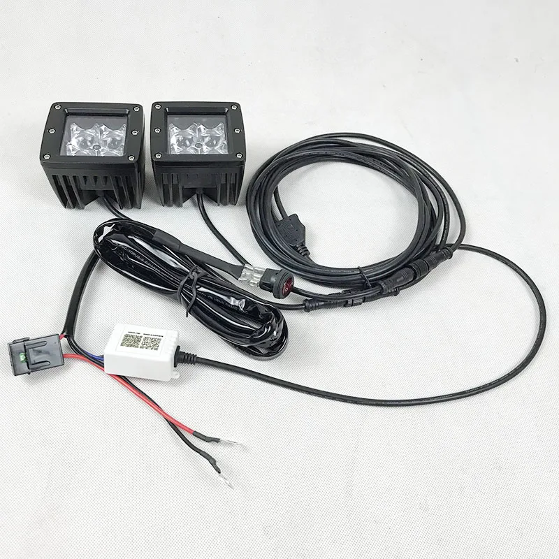 4 Pods 5D 3 дюйма RGB 20 Вт светодиодный рабочий светильник для бара приложение Bluetooth контроль стробоскоп светильник s Рабочий комплект лампы для внедорожника грузовика лодки
