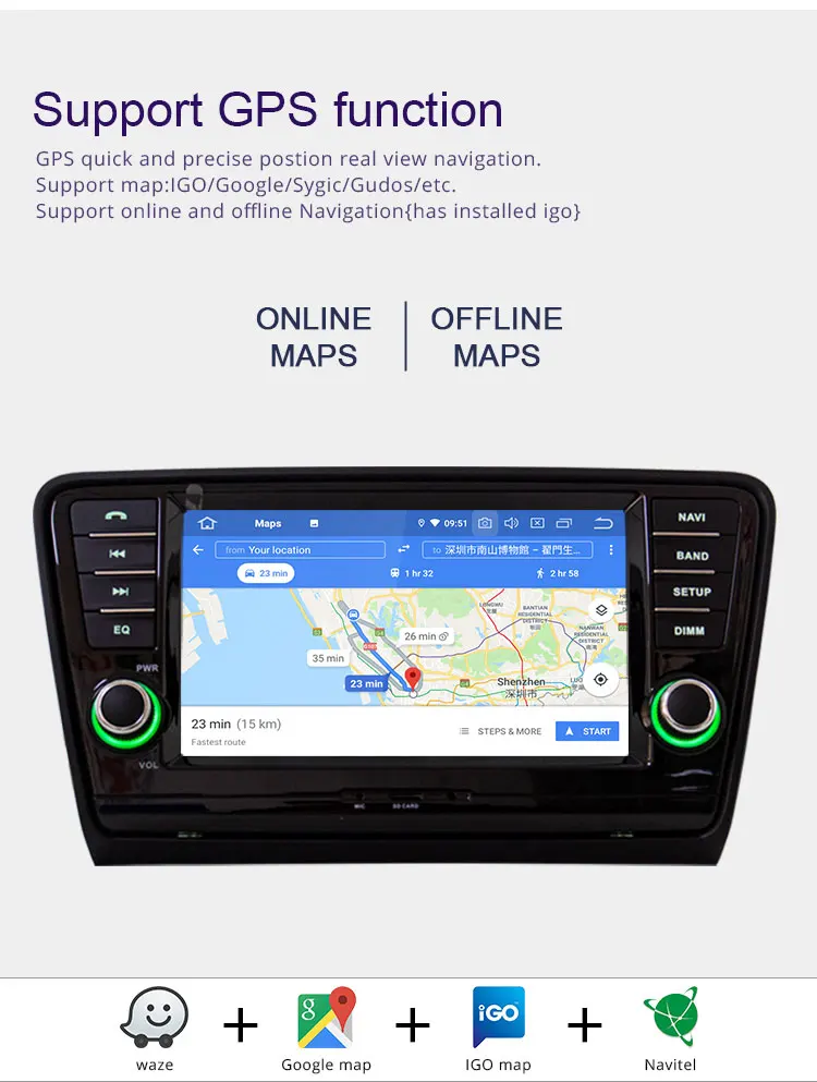 Best TOPBSNA 1 Din Car Multimedia Player Android 9.0 For Skoda Octavia GPS Navigation Automotive Car Stereo Octa cores 4G+64G WIFI SD 5