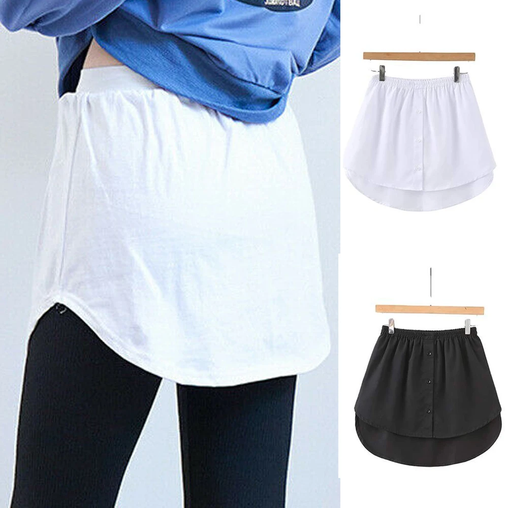 

Splitting Girls Women Adjustable Lower Sweep Fake Top Half-Length Underskirt Mini Skirt