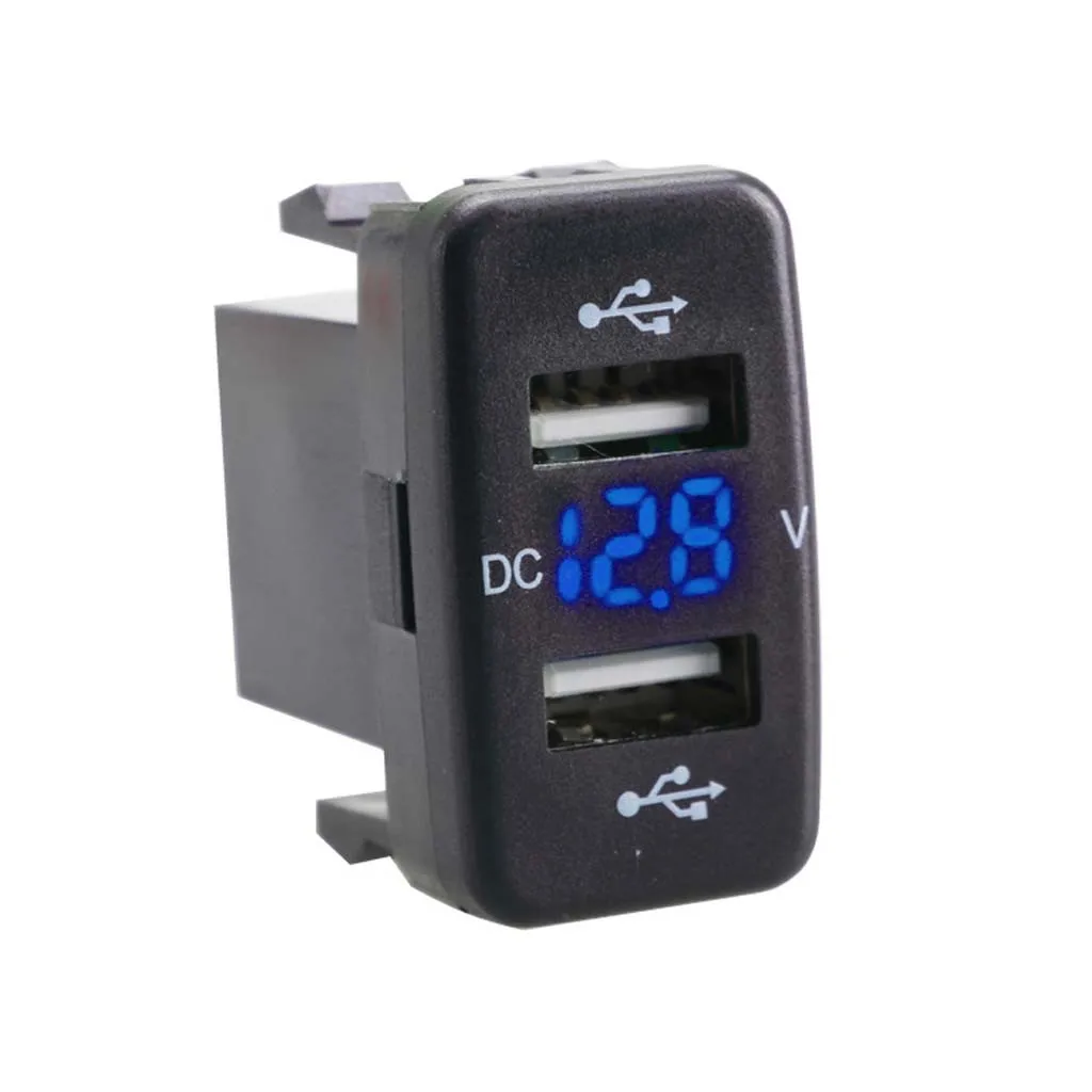 1x Dual USB Зарядное устройство гнездо 4,2 автомобиля Зарядное устройство гнездо на 2-портный Dual USB Порты и разъёмы зарядки Мощность адаптер выход для Toyota для телефона, планшета, gps