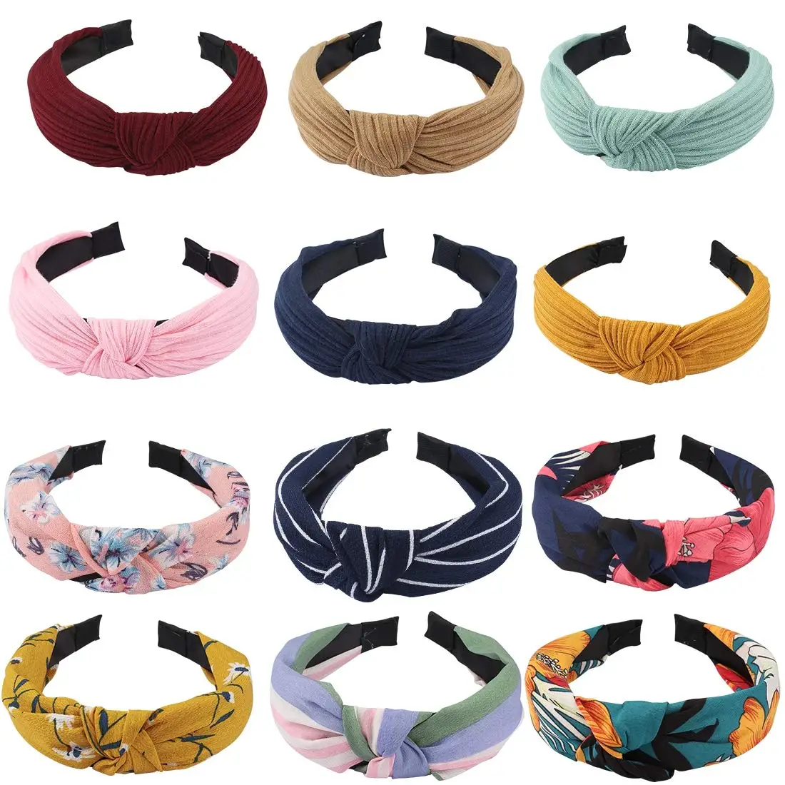 

Hair Accessories 12 PCS Hairbands for Women Cocider Chiffon Knotted Headbands Hair Hoop Cloth Hair Ties Fashion Hair Band Floral