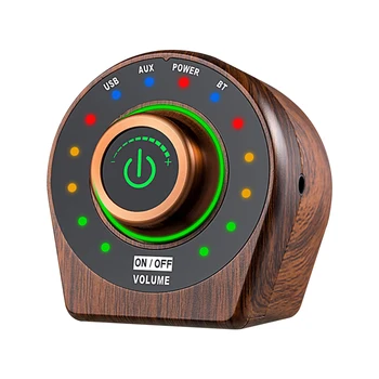 

Bluetooth Power Amplifier Desktop Audio Class D Universal Multifunction Home Speaker Travel Wood Grain Hifi 100W Digital Aux 12V