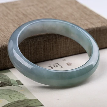 

Natural Burmese Jadeite 54-64mm Bracelet Elegant Princess Jewelry Best Gift Present
