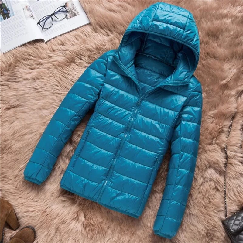 Beste Ultralichte 8XL Plus Size Dunne Donsjack Vrouwen 2019 Herfst Winter Slim Hooded Warm Witte Eend Down Jas vrouwen Bovenkleding