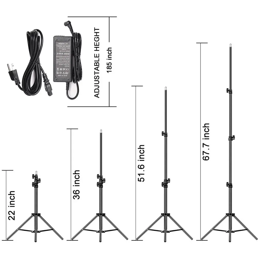 US $239.99 GVM Photography Lighting 800D RGB Studio Video LED Light 2 Sets Light Kit 168 Beads Lamp Panel With Folding Stand Wireless APP