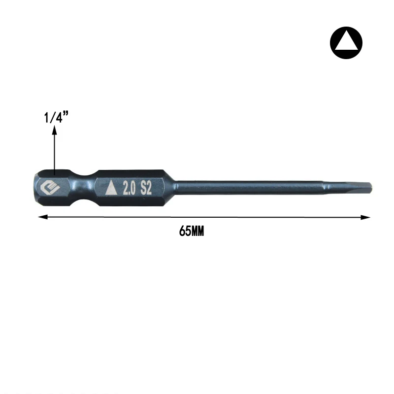4 шт. 1/" 65 мм 1,8-2,7 мм треугольная отвертка Биты S2 Стальная электрическая дрель отвертка головка магнитный Набор бит электропривод инструменты