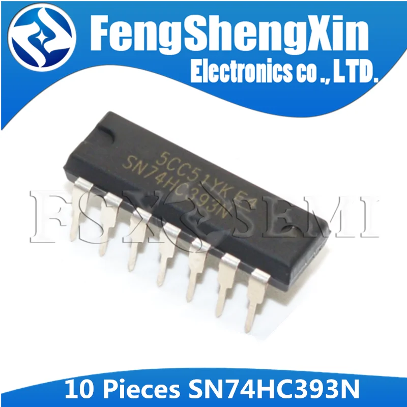 10 шт. SN74HC393N DIP14 SN74HC393 DIP 74HC393N 74HC393 HD74HC393AP 74HC393AP 14 двойная 4 битная