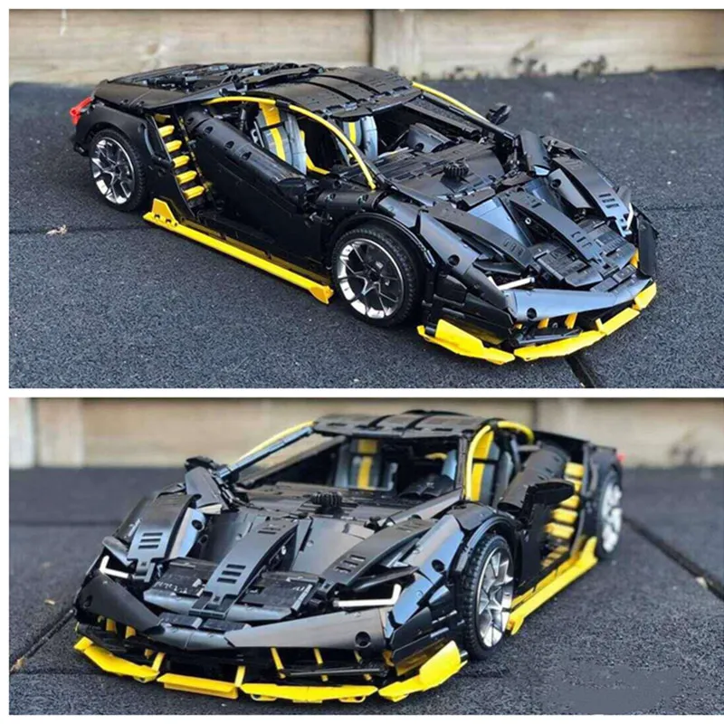 MOC Technic Супер гоночный автомобиль Aventador LP700-4 Roadste 1: 8 крутой черный 3823 шт Lamborghinis