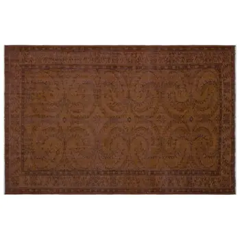 

Handmade Brown Vintage Overdyed Turkish Area Rug 194x283 Cm-6'4''X9'3''