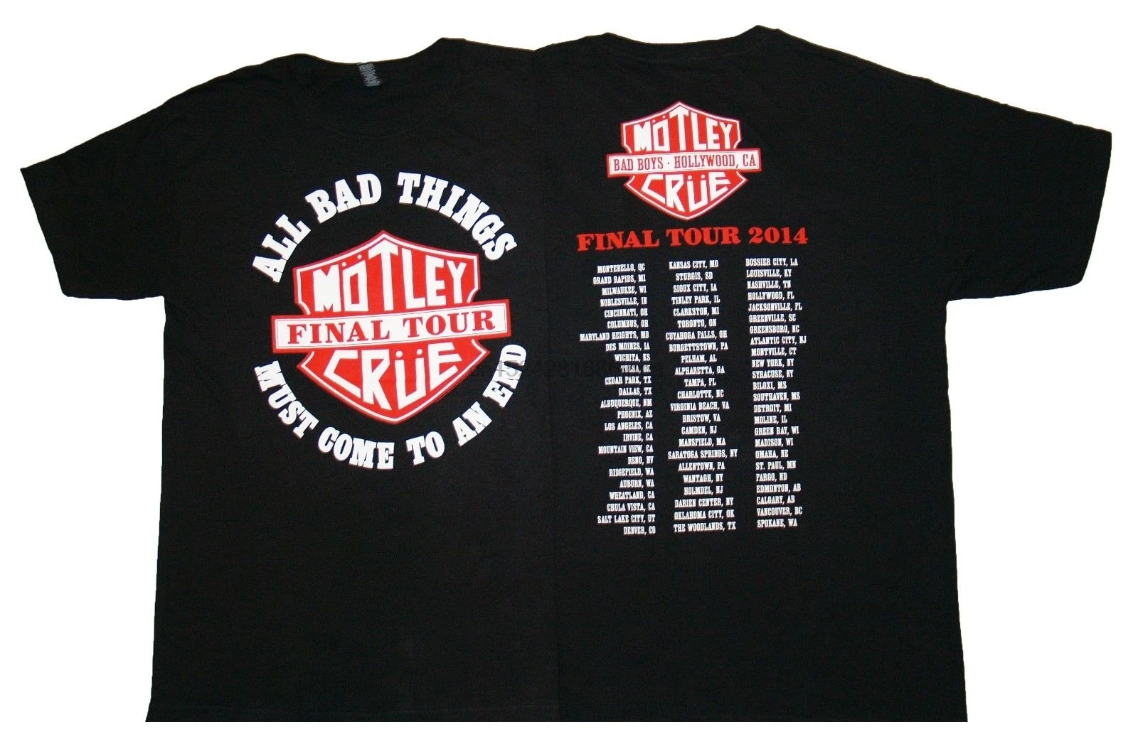 С надписью Mötley Crüe-заключительный Тур США-S-M-L-XL-2XL-3XL новая официальная Мужская