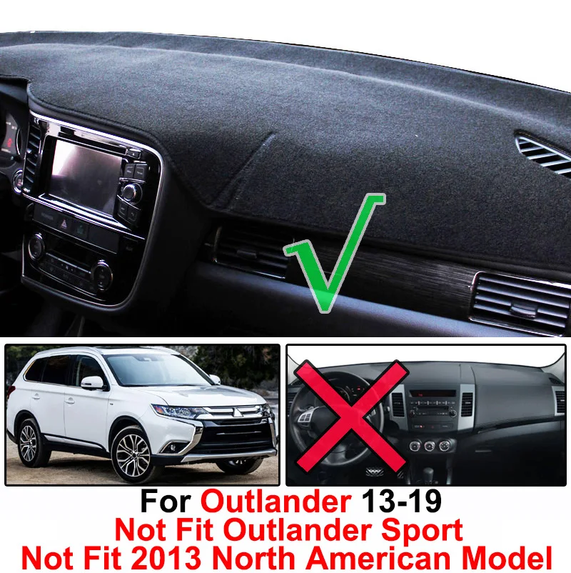 Накладка на приборную панель для Mitsubishi Outlander 2013-, коврик для приборной панели, накладка на приборную панель, Солнцезащитный коврик, автомобильный Стайлинг