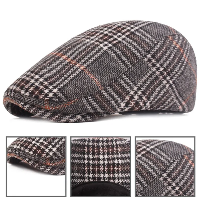 Fashion Octagonal Cap Newsboy Beret Hat Autumn And Winter Hats For Men's International Superstar Jason Statham Male Models