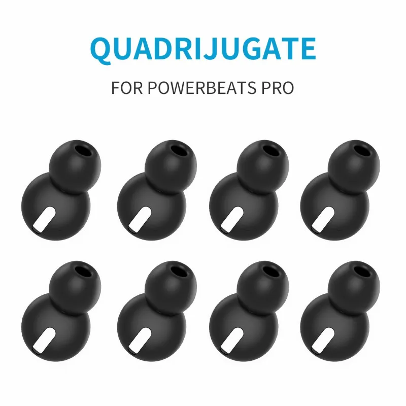 4 пары наушников, силиконовый чехол, Ушная Крышка для Powerbeats Pro TWS, Bluetooth 5,0, наушники, стерео, беспроводные, наушники-вкладыши, чехол