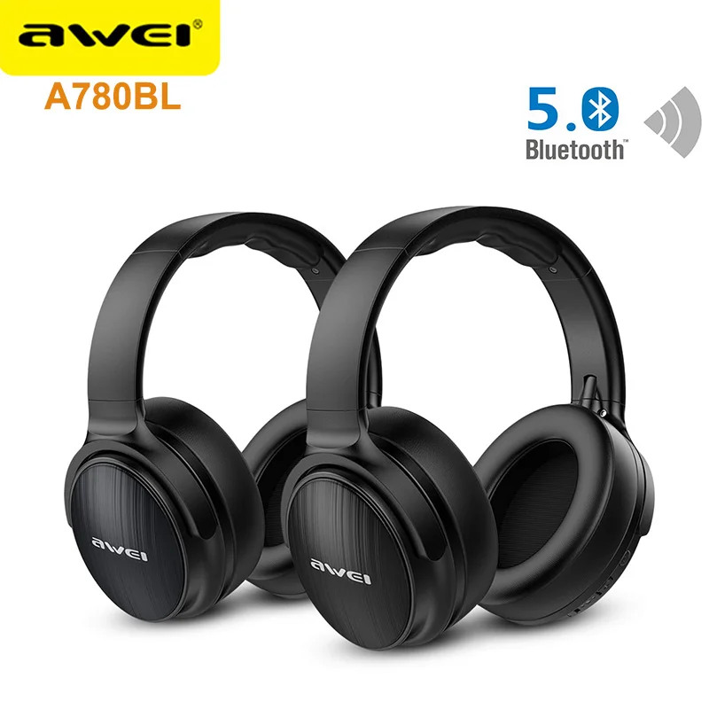Последние AWEI A780BL Bluetooth 5 0 наушники беспроводные с микрофоном AUX глубокий бас