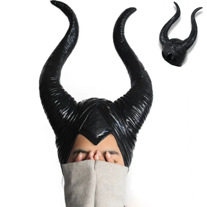 

Halloween Explosion Sleeping Charms Maleficent Hat Helmets Bar Party Horn Mask Cos Sleeping Beauty Witch Props