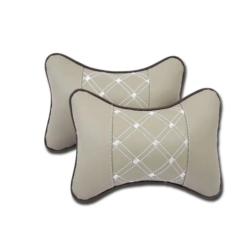 Yiwa 2 Pcs Breathable Soft Comfortable Car Seat Neck Rest Pillow Pad Cushion
