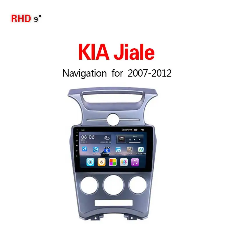 Lionet gps-навигация для автомобиля KIA Jiale(MT) 2007-2012 9 дюймов RK1022X - Размер экрана, дюймов: 4G8core4G64G