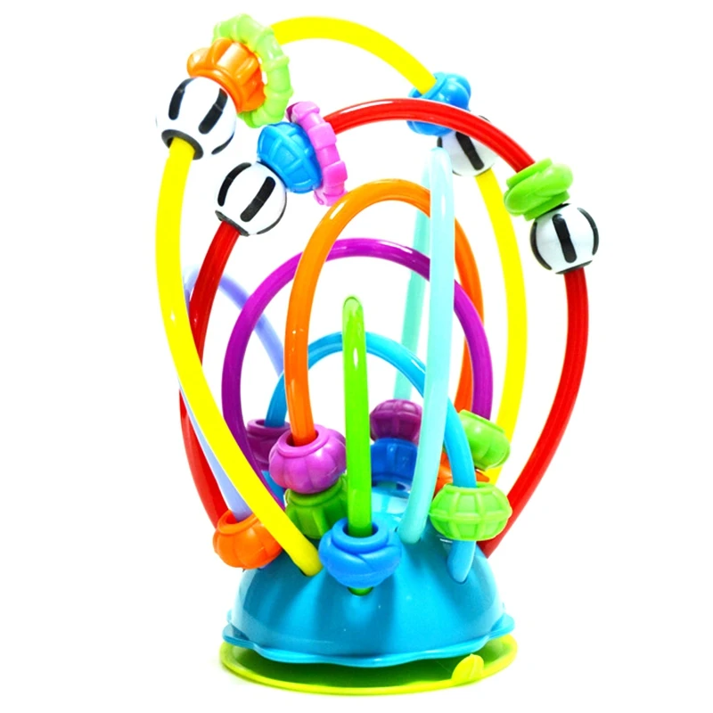 HOT SALE  Ball Kids Hand Rattles Bell Colorful Silicone Rattle Ring Toy for Baby Toys Baby Mobiles Toy 0-12 M