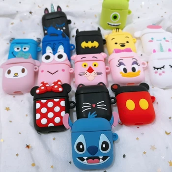 

2020 NEW Arrivals Cute Cartoon airpods Case earphones Silicone Protective Cover Charging Headphones Case For APPLE airpods
