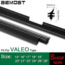 Valeo тип автомобиля щетки стеклоочистителя полосы вставка автомобиля Резиновая полоса(заправка) 8 мм 1" 16" 1" 18" 1" 20" 2" 22" 2" 26" 2" 1 шт. автомобильные аксессуары