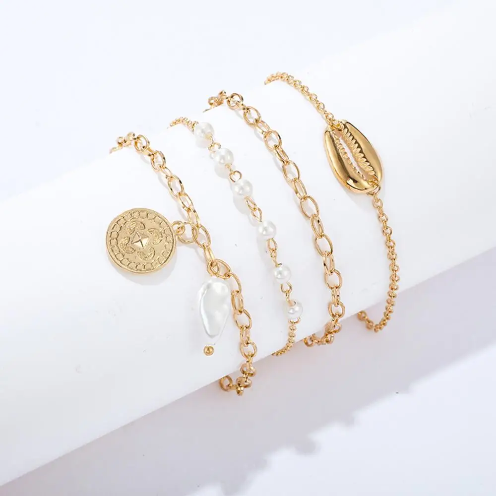 4 шт. х браслет на ногу из нержавеющей стали с шармами любовь регулируемый цепочке