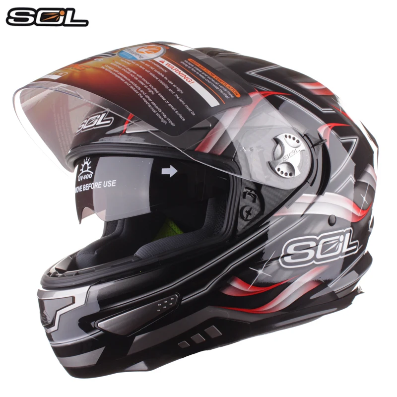 SOL SF-5, двойной козырек, мотоциклетный шлем, флип-ап, шлем для мужчин и женщин, полный шлем для мотокросса, шлем с точечной сертификацией