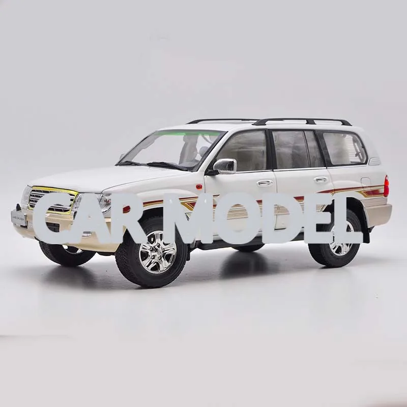 1:18 Масштаб сплав игрушечный транспорт LAND CRUISER LC100 модель автомобиля SUV детская Игрушечная машина Оригинальные подлинные детские игрушки - Цвет: Белый