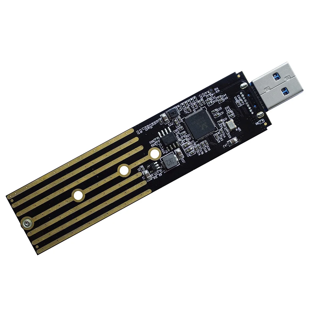 M.2 to USB Adapter Dual Protocol SSD Board M.2 NVME PCIe NGFF SATA M2 Card Support 2230 2242 2260 2280 NVME/SATA M2 SSD RTL9210B