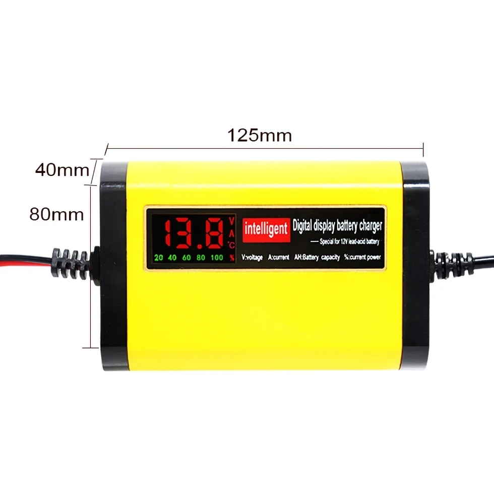12V 2A Lead Acid Battery Charger Lcd Display AC 110V 220V Motorcycle Car Charge For 5AH 7AH 12AH 14AH 20AH charger adapter battery charger battery charger adapter