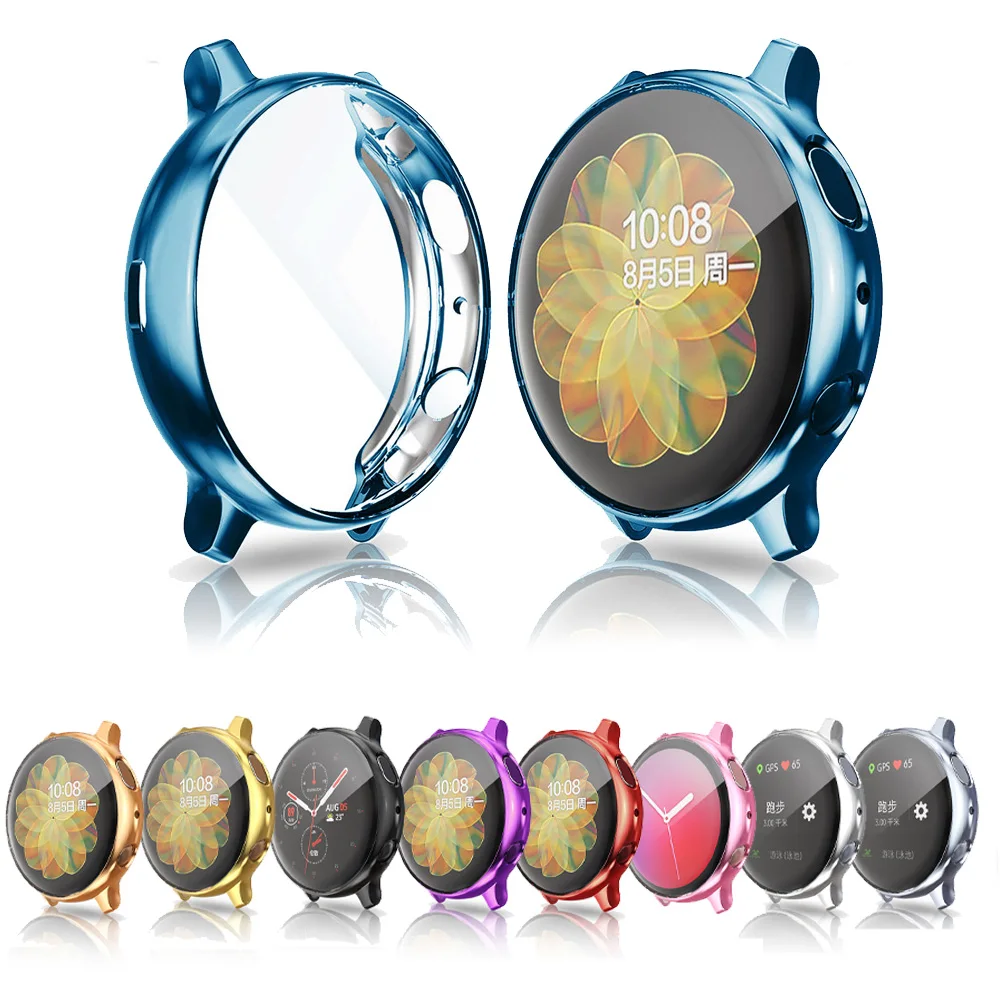 Funda protectora para samsung galaxy watch active 2, funda de silicona suave, ultrafina, para Galaxy Active, 40mm, 44mm