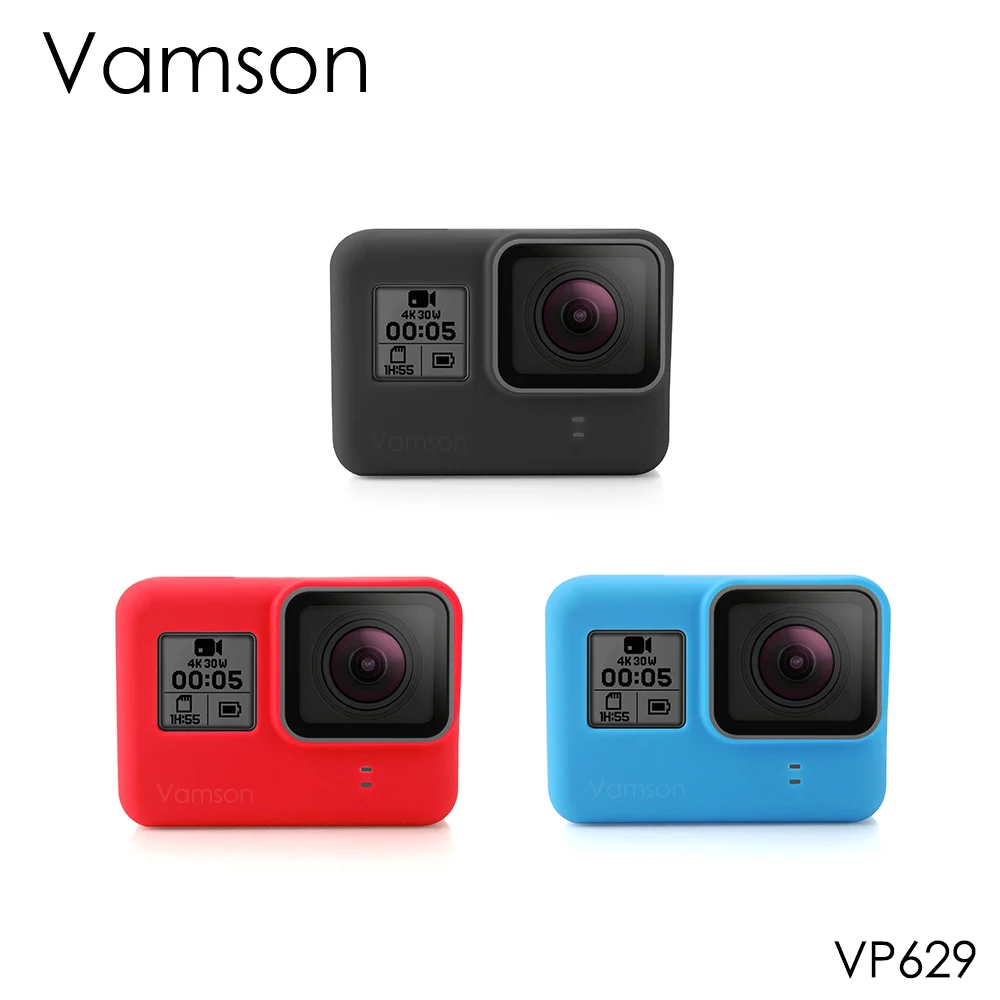 

Vamson for Go pro Hero 7 black 6 5 Accessories Kit Soft Silicone Case Protection Cover for Gopro Hero 7 6 5 Black Camera VP629