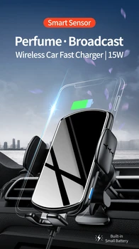 

Wireless Car Fast Charger 15W for Car Air Outlets with Touch Sensor Key Compatible QI-Enabled Devices Suitable for Larger Phone