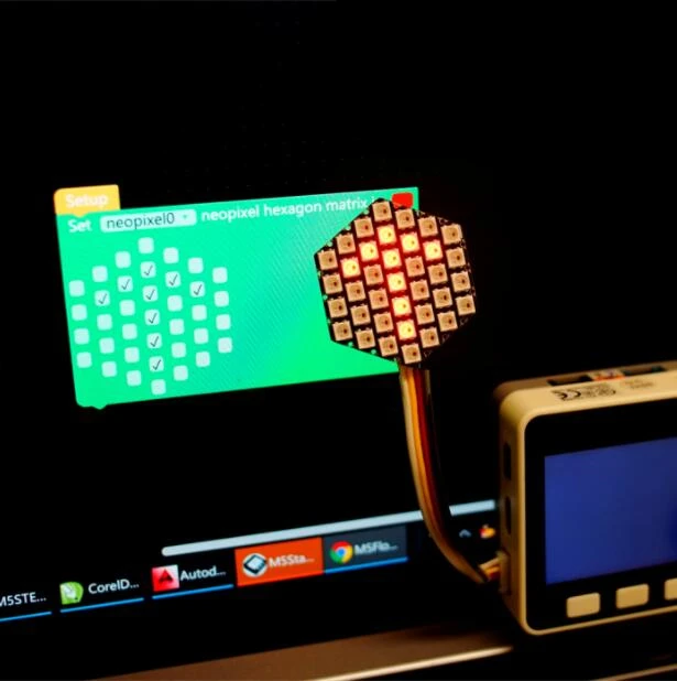 M5Stack шестигранный светильник доска/SK6812 NeoPixel шестиугольная небольшая световая доска/37 Свет/роща рот