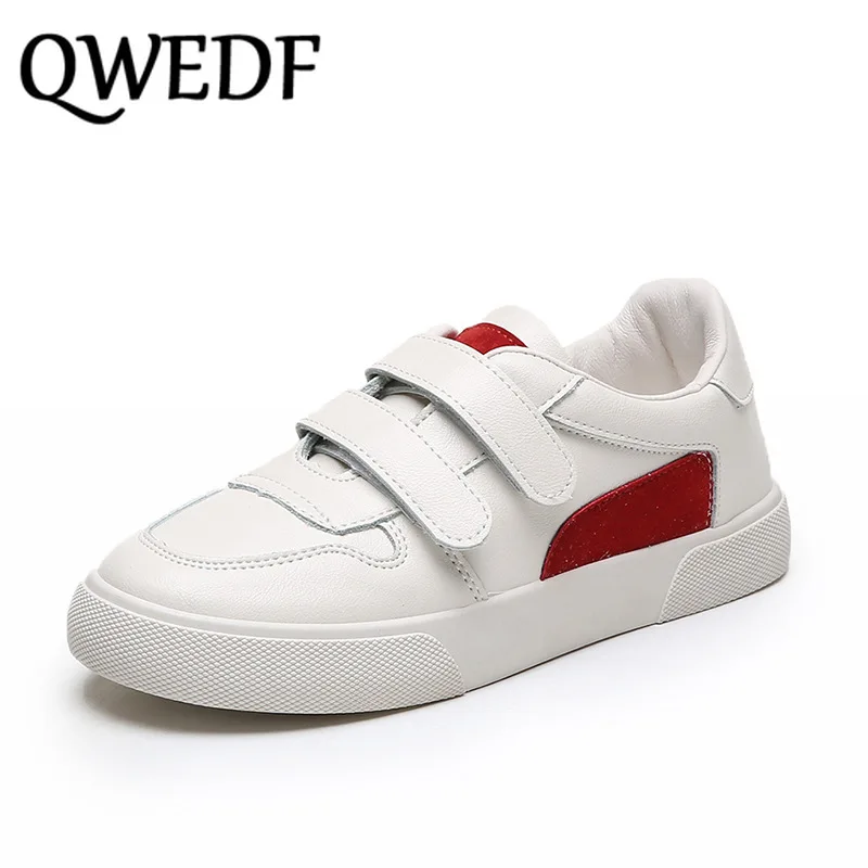 

QWEDF 2019 White Shoes Female Spring Summer New Style Versatile Korean-style STUDENT'S Shoes Shell Head Shoes G10-53