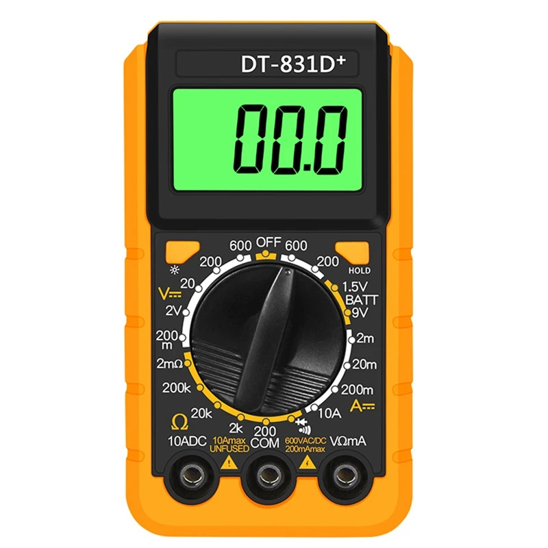 DT-831D+ цифровой мультиметр, электрический мультиметр для обслуживания, измеритель напряжения, прибор для домашнего обслуживания