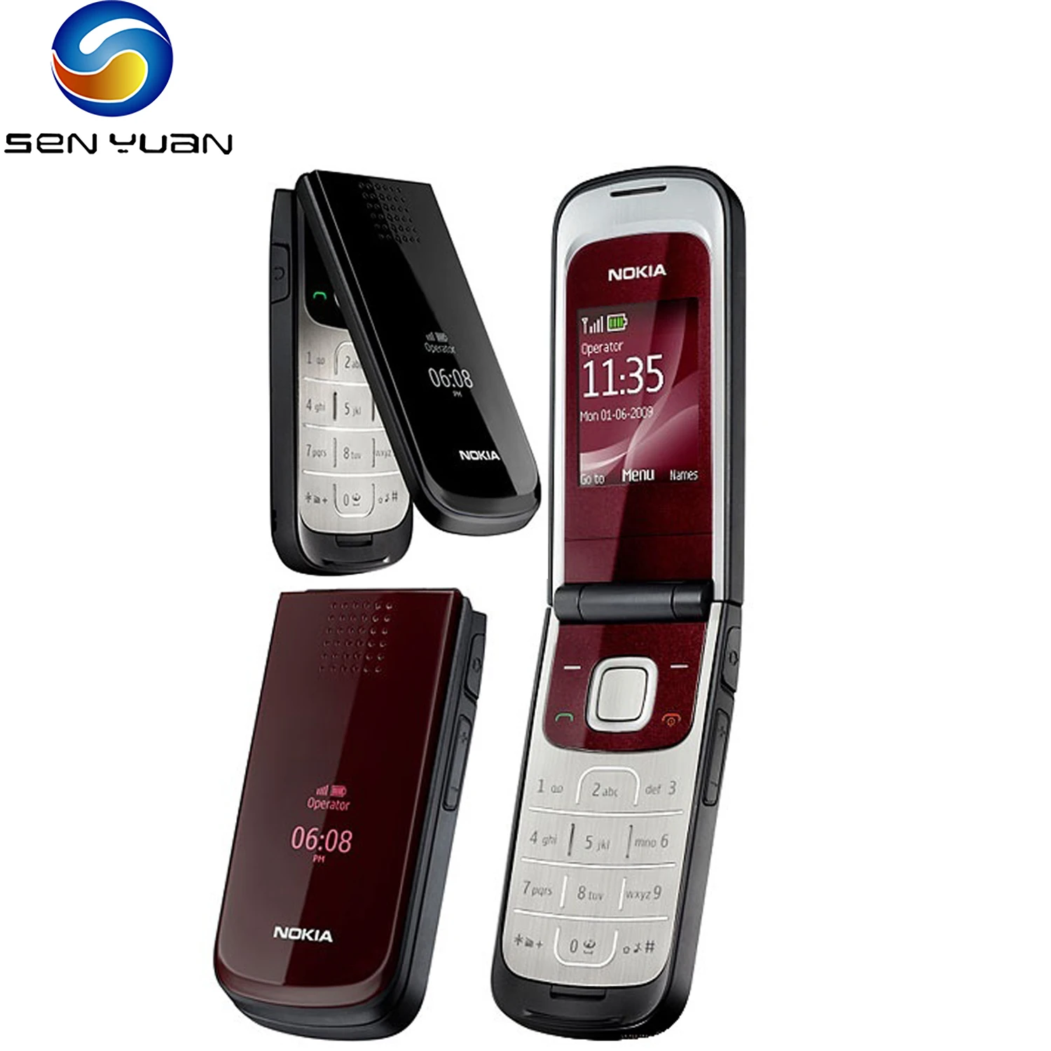 Nokia 2720 Cheapest Phone Original 1.8'' Nokia 2720 Fold Unlocked CellPhone Russian&Arabic Keyboard Bluetooth Java Mobile Phones iphone 8 refurbished